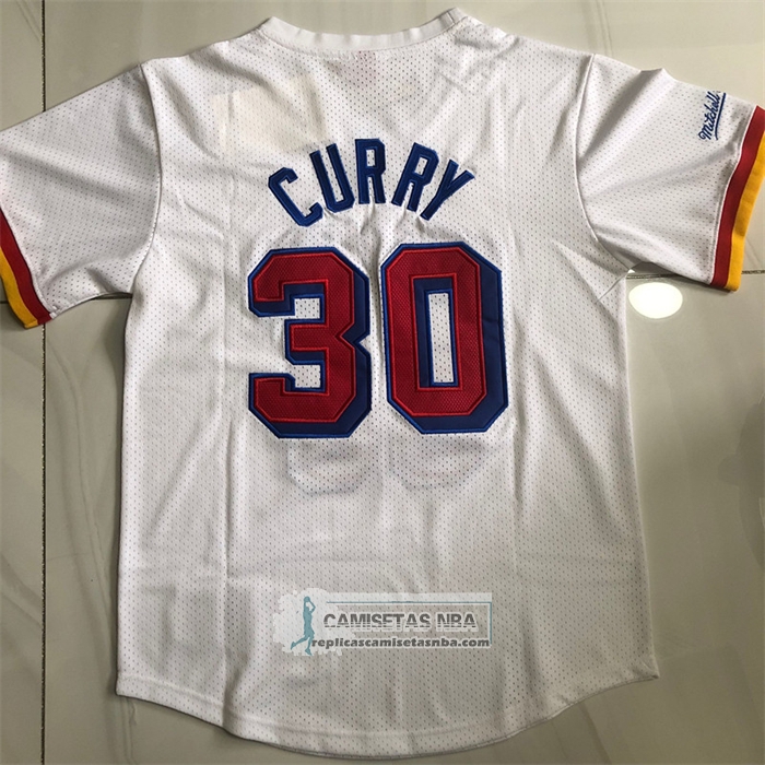 Camiseta Manga Corta Golden State Warriors Stephen Curry NO 30 Blanco